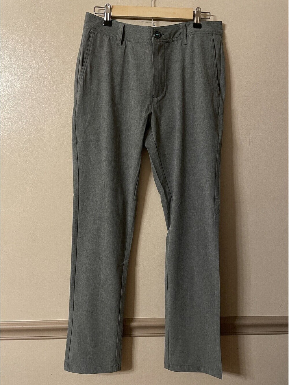 Linksoul Mens Chino Boardwalker Pant Dark Gray Lightweight Golf Pants 30x31